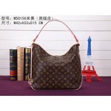 Copy Best Quality 2015 louis vuitton monogram canvas delightful mm m50156 beige GL01048