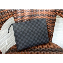 Copy Best Quality Louis Vuitton Clutch Bag M47542 Black GL02115