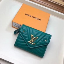 Copy LOUIS VUITTON NEW WAVE COMPACT WALLET M63427 green GL03132