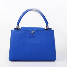 Fake 2014 louis vuitton capucines mm m48864 blue bag GL03716