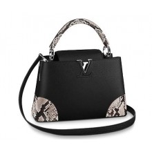 Fake Louis Vuitton CAPUCINES PM N94410 black GL01423