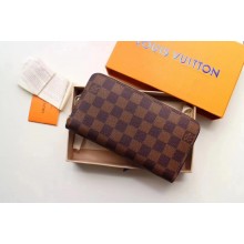 Fake Louis Vuitton Damier Ebene Canvas Zippy Wallet 63503 pink GL00056