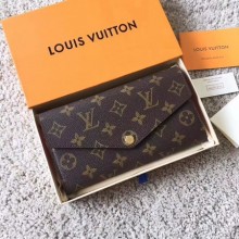 Fake Louis Vuitton SARAH Monogram Canvas Wallet 60351 red GL03763