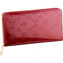 Fake Luxury Louis Vuitton M93611 Monogram Vernis Zippy Organizer Pomme Damour GL02105