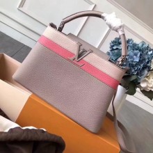 Fashion Replica Louis vuitton original taurillon leather Capucines M42258 gray GL03894