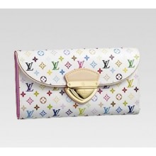 Hot Louis Vuitton handbag monogram multicolore white eugenie wallet m93736 (litchi lining) GL02208