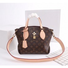 Imitation AAA Louis Vuitton Monogram Canvas FLOWER ZIPPED TOTE BB M44350 creamy-white GL03339