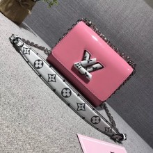 Imitation Best Quality louis vuitton TWIST Original leather Shoulder Bag 50273 pink GL04664