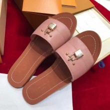 Imitation Cheap Louis Vuitton lady slippers LV884LD pink GL02571