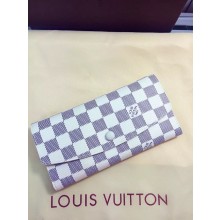 Imitation Louis Vuitton Damier Ebene Canvas Wallet 60136 White GL03972