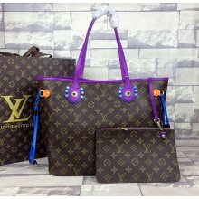 Imitation Louis Vuitton Monogram Canvas 41663 Purple GL01658