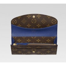 Imitation Luxury Louis Vuitton handbag monogram canvas emilie wallet m60138 (blue) GL02228