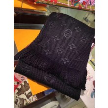 Knockoff 2017 top quality louis vuitton scarf 7759 black GL02153