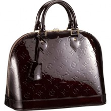 Knockoff Louis Vuitton handbag monogram vernis alma pm m91611 (amarante) GL03282