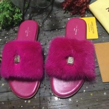 Knockoff Louis Vuitton lady slippers LV885LD rose GL02804