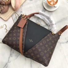 Knockoff Louis Vuitton Monogram Canvas original V TOTE MM M43949 black GL02324