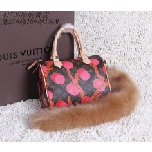 Knockoff Louis Vuitton Monogram Canvas SPEEDY 25 RAMAGES 41526 Rose GL03437