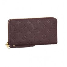 Knockoff Louis Vuitton Monogram Empreinte Secret Long Wallet M93434 Purple red GL01220