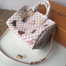 Knockoff Louis Vuitton SPEEDY 30 BANDOULIERE M44401 white GL00370