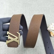 Louis Vuitton Calf leather Belt wide 3.8CM 2275 Camel GL04570