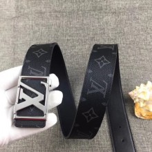 Louis Vuitton Calf leather Belt wide 4.0CM 2285 black GL01054