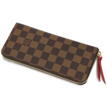 Louis Vuitton Damier Damier Ebene Canvas Clemence Wallet N60534 GL03734