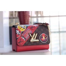 Louis vuitton epi leather twist denim mm M54858 red GL04681