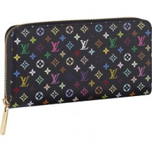 Louis Vuitton M60275 Monogram Multicolore Zippy Wallet Violet GL03020