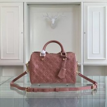 Louis Vuitton Monogram Empreinte 25CM Tote Bag M91337 Light Pink GL02259
