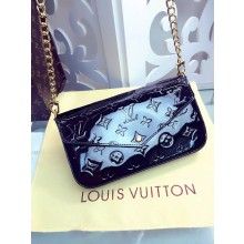 Louis Vuitton Monogram Vernis Chaine Wallet M61276 Black GL02028