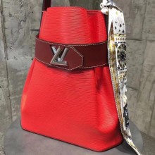 Louis Vuitton original Epi leather TWIST BUCKET M52803 red GL02557