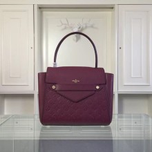 Louis Vuitton original leather embossing tote bag 50438 purple GL03522