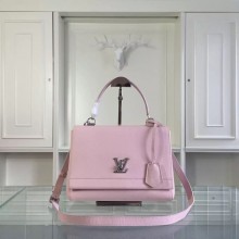 Louis Vuitton original litchi leather tote bag 50250 pink GL02302