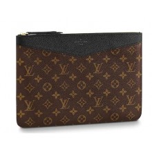 Louis vuitton original Monogram Canvas DAILY POUCH M62048 black GL00528