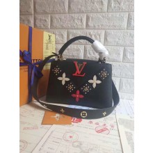 Louis vuitton original taurillon leather small CAPUCINES PM M54892 black GL00003