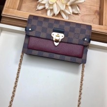 Louis Vuitton original VAVIN CHAIN WALLET N60237 Lie de Vin GL01560