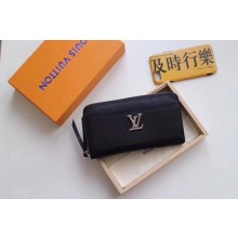 Louis Vuitton original ZIPPY LOCKME M62622 BLACK GL01831