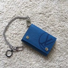 Louis Vuitton RIVETS CHAIN Wallet 63518 blue GL03213