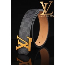 New Louis Vuitton Calf leather Belt wide 3.8CM 2269 black GL02602