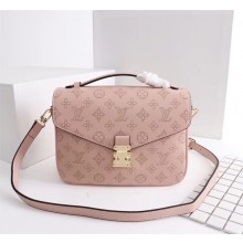 Replica Luxury Louis Vuitton Mahina Leather POCHETTE METIS M40780 pink GL01846