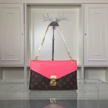 Replica Luxury Louis Vuitton Monogram Canvas Pallas Chain 41246 Pink GL04028