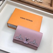 Replica Luxury Louis Vuitton original CAPUCINES WALLET M63221 pink GL00050