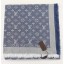 2015 Louis Vuitton scarf cashmere cotton 099-9 sky blue GL00641