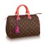 Best Louis Vuitton Monogram Canvas Speedy 30 Totem M41665 Flamingo GL01895