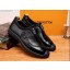 Copy Louis Vuitton Man Leather Shoes LV69504 Black GL04299