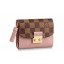 Imitation Louis Vuitton CROISETTE COMPACT WALLET N60208 pink GL00220