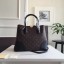 Imitation louis vuitton original Leather Monogram Canvas Tote Bag M41596 black GL03168