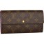 Knockoff Louis Vuitton M60106 Monogram Canvas Sarah Wallet Leopard Rouge Fauviste GL04024