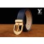 Louis Vuitton Calf leather Belt wide 3.5CM 2271 dark blue GL03893