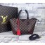 Louis Vuitton Damier Ebene Canvas Caissa Tote BB Bag M41807 Brown GL02616